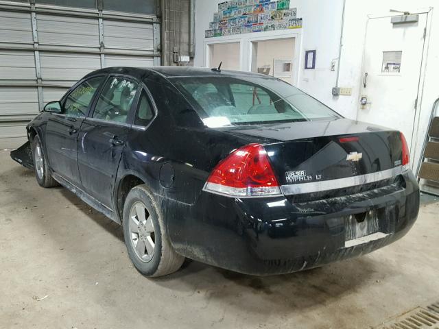 2G1WB5EK0A1203464 - 2010 CHEVROLET IMPALA LT BLACK photo 3