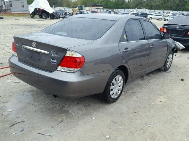 4T1BE32K85U507704 - 2005 TOYOTA CAMRY LE SILVER photo 4