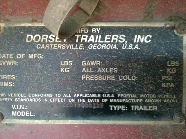 1DTP16Z26YG055159 - 2000 ARO TRAILER RED photo 10