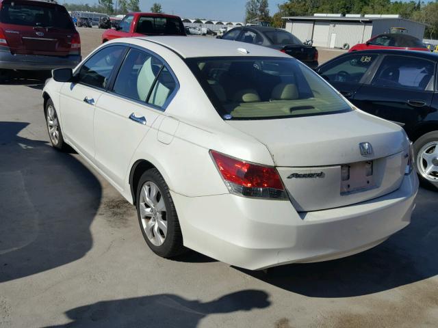 1HGCP36809A034925 - 2009 HONDA ACCORD EXL WHITE photo 3