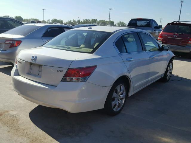 1HGCP36809A034925 - 2009 HONDA ACCORD EXL WHITE photo 4