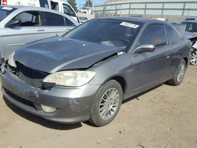 1HGEM21995L077282 - 2005 HONDA CIVIC EX GRAY photo 2