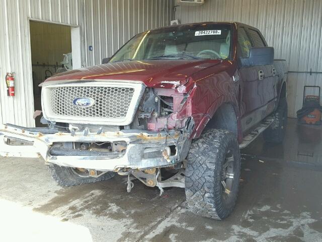 1FTPW14584KC99949 - 2004 FORD F150 SUPER MAROON photo 2