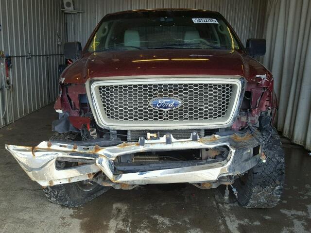 1FTPW14584KC99949 - 2004 FORD F150 SUPER MAROON photo 9