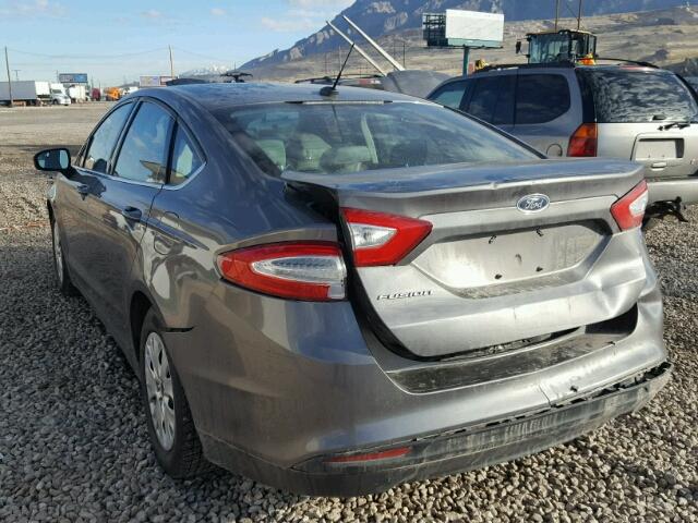 3FA6P0G79DR298374 - 2013 FORD FUSION S CHARCOAL photo 3