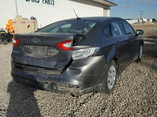 3FA6P0G79DR298374 - 2013 FORD FUSION S CHARCOAL photo 4
