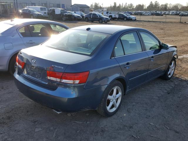 5NPEU46F77H253939 - 2007 HYUNDAI SONATA SE BLUE photo 4