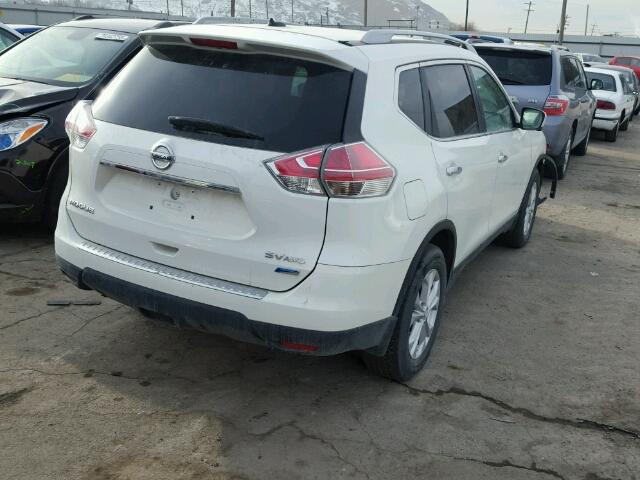 5N1AT2MV2EC871691 - 2014 NISSAN ROGUE S WHITE photo 4