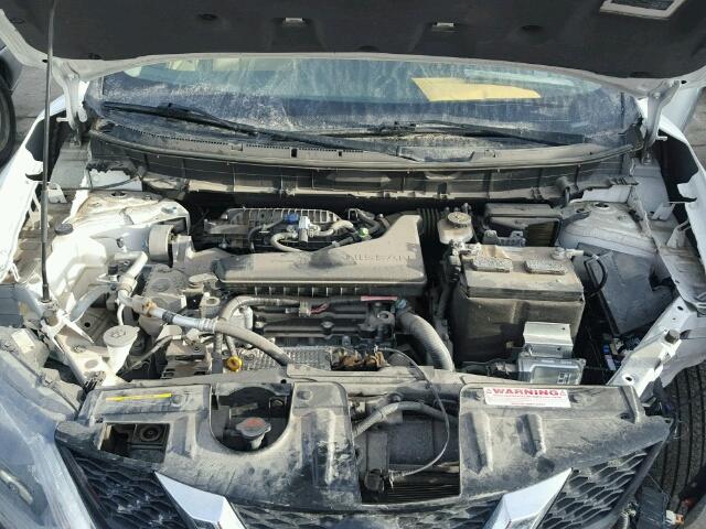 5N1AT2MV2EC871691 - 2014 NISSAN ROGUE S WHITE photo 7