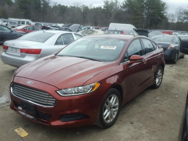 3FA6P0H7XER117699 - 2014 FORD FUSION SE RED photo 2