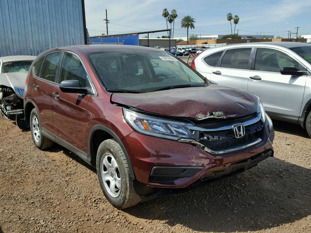 2HKRM3H31FH557958 - 2015 HONDA CR-V LX MAROON photo 1