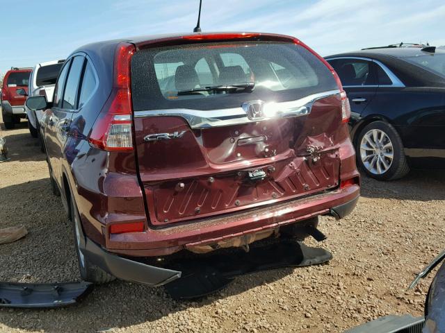 2HKRM3H31FH557958 - 2015 HONDA CR-V LX MAROON photo 9