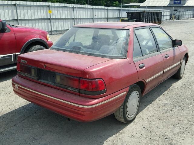 3MAPM10J0PR646361 - 1993 MERCURY TRACER MAROON photo 4