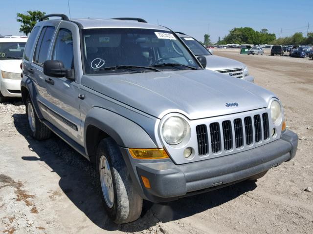 1J4GK48K57W525613 - 2007 JEEP LIBERTY SP SILVER photo 1