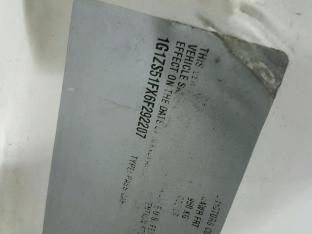 1G1ZS51FX6F292207 - 2006 CHEVROLET MALIBU LS WHITE photo 10