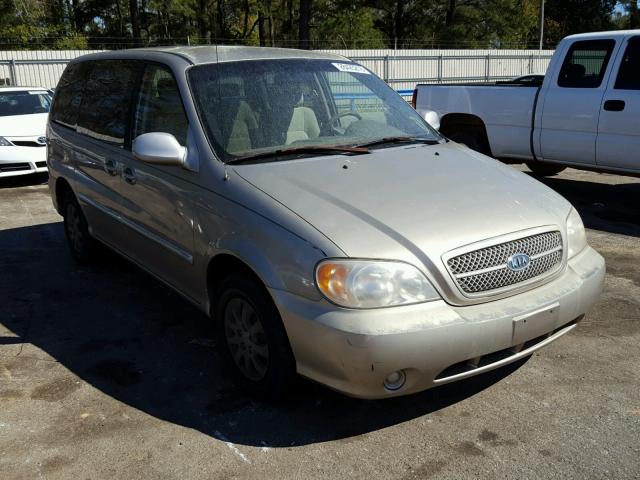 KNDUP132856686468 - 2005 KIA SEDONA EX BEIGE photo 1