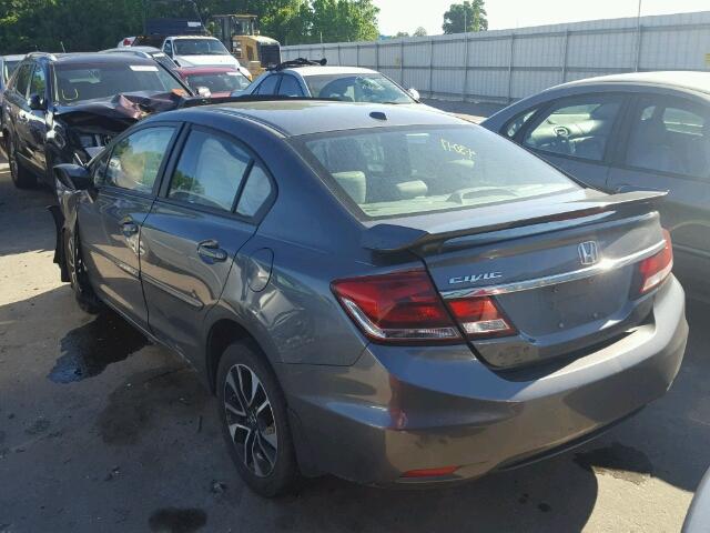 19XFB2F96DE050677 - 2013 HONDA CIVIC EXL 灰色 照片 3