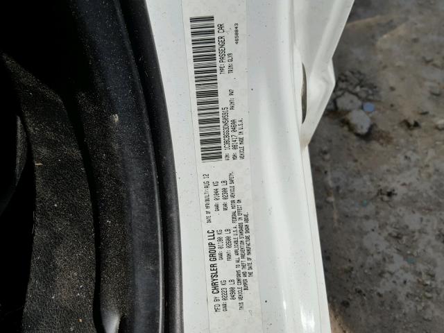 1C3BCBGG3DN505915 - 2013 CHRYSLER 200 S WHITE photo 10