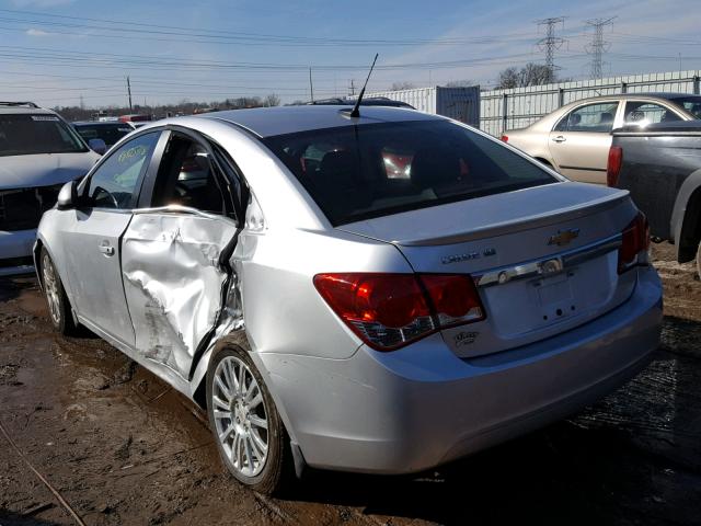 1G1PJ5S98B7294450 - 2011 CHEVROLET CRUZE ECO SILVER photo 3