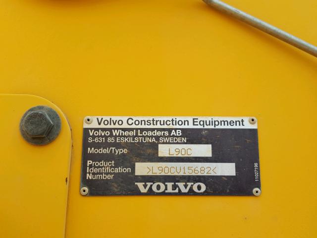 L90CV15682 - 1999 VOLVO L90C PIN YELLOW photo 10