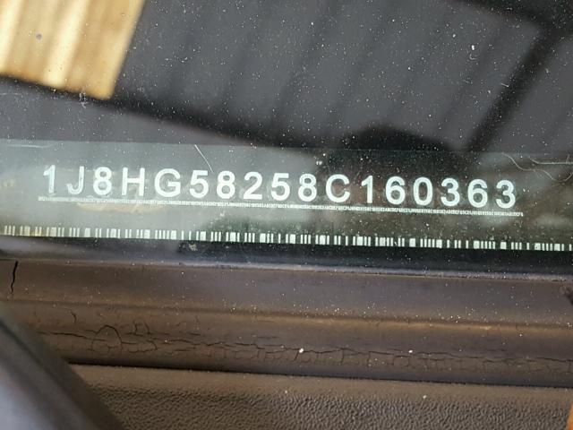 1J8HG58258C160363 - 2008 JEEP COMMANDER Grafit foto 10