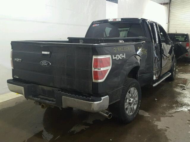 1FTFX1ET7CFB00385 - 2012 FORD F150 SUPER BLACK photo 4