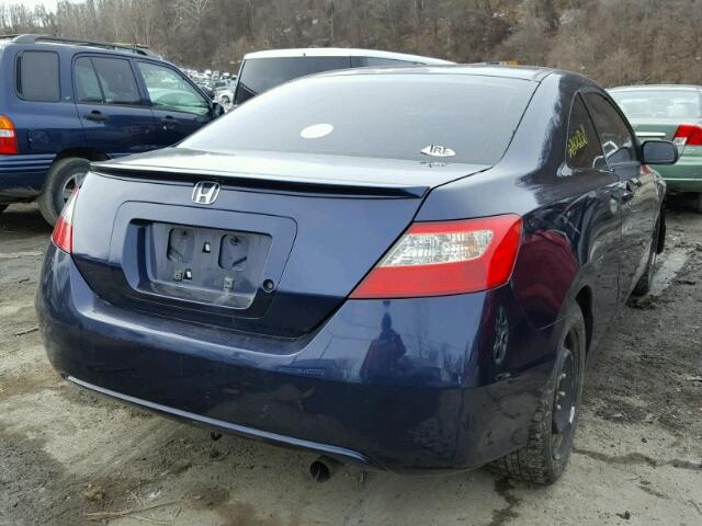 2HGFG11679H518907 - 2009 HONDA CIVIC LX BLUE photo 4