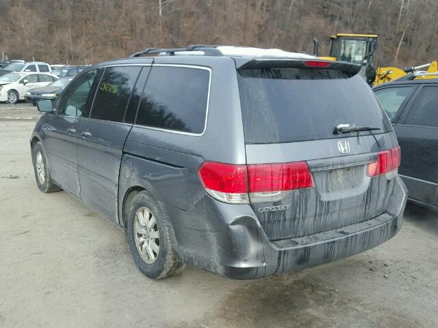 5FNRL3H77AB021478 - 2010 HONDA ODYSSEY EX GRAY photo 3