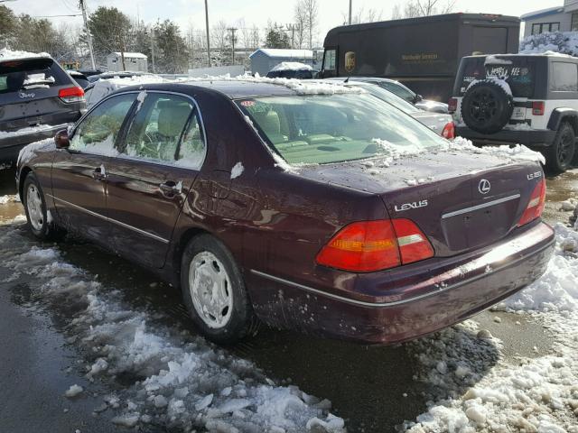 JTHBN30F510029946 - 2001 LEXUS LS 430 PURPLE photo 3