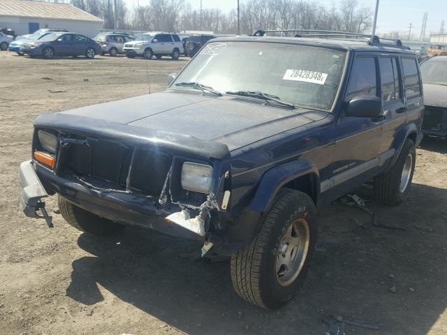 1J4FF48S01L574713 - 2001 JEEP CHEROKEE S BLUE photo 2