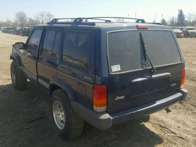 1J4FF48S01L574713 - 2001 JEEP CHEROKEE S BLUE photo 3