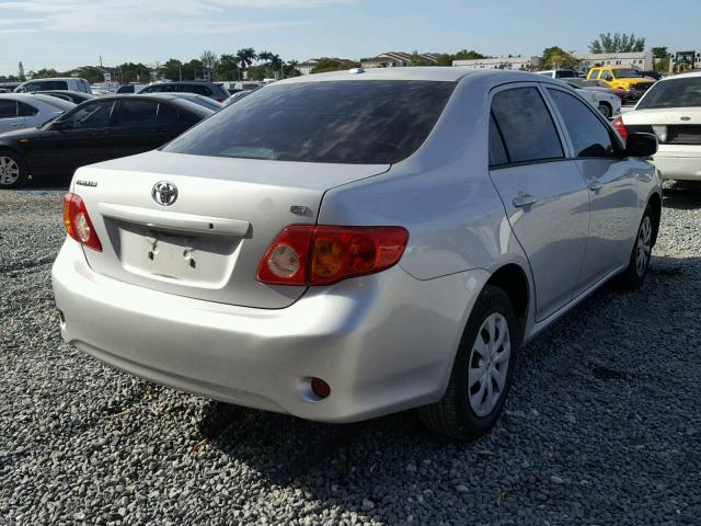 1NXBU40E59Z094135 - 2009 TOYOTA COROLLA BA SILVER photo 4