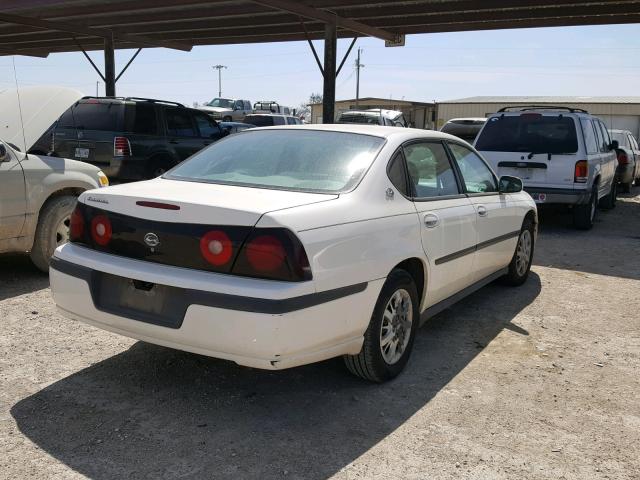 2G1WF52E559238849 - 2005 CHEVROLET IMPALA WHITE photo 4