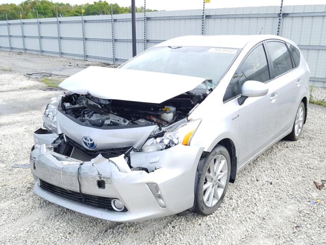 JTDZN3EU7C3185348 - 2012 TOYOTA PRIUS V SILVER photo 2