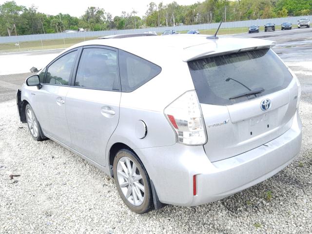 JTDZN3EU7C3185348 - 2012 TOYOTA PRIUS V SILVER photo 3