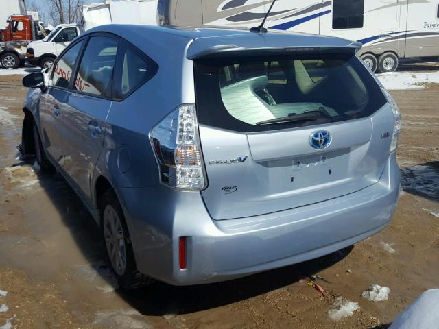 JTDZN3EUXD3224712 - 2013 TOYOTA PRIUS V BLUE photo 3