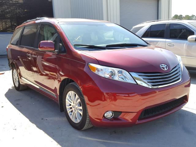 5TDYZ3DC9HS787568 - 2017 TOYOTA SIENNA XLE BURGUNDY photo 1