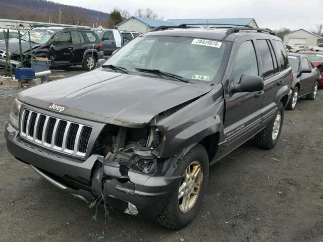 1J4GW48N74C144356 - 2004 JEEP GRAND CHER GRAY photo 2