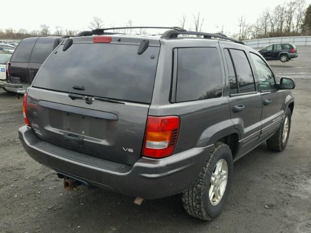 1J4GW48N74C144356 - 2004 JEEP GRAND CHER GRAY photo 4