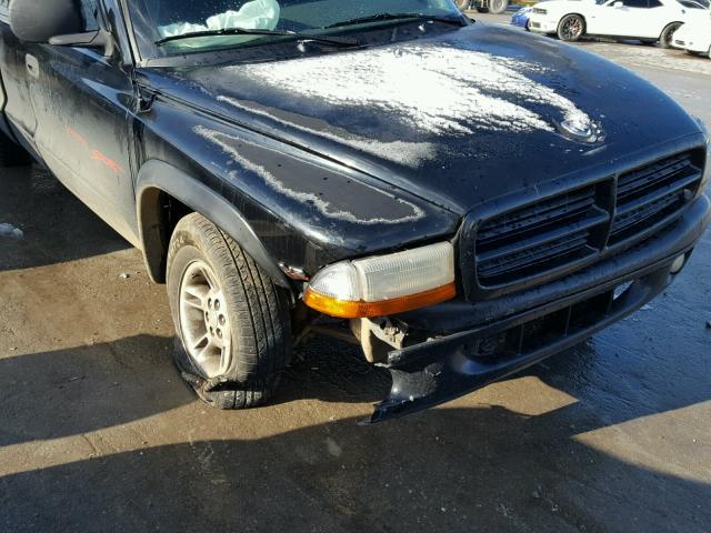 1B7GG22Y1XS275092 - 1999 DODGE DAKOTA BLACK photo 9