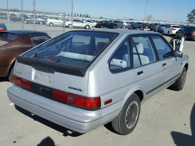 1Y1SK6148HZ057587 - 1987 CHEVROLET NOVA SILVER photo 4