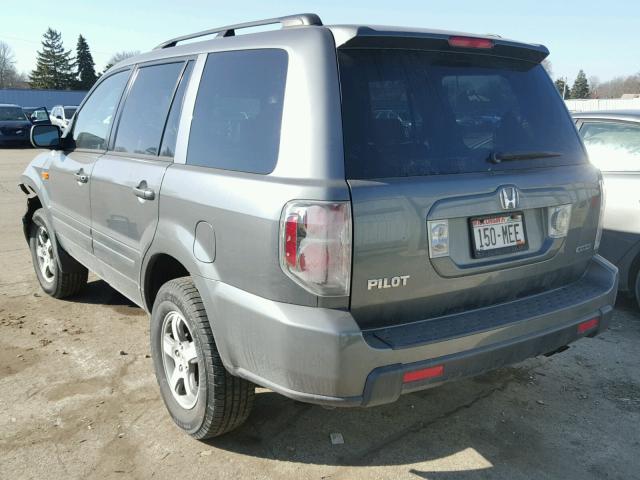 5FNYF18517B001564 - 2007 HONDA PILOT EXL GRAY photo 3