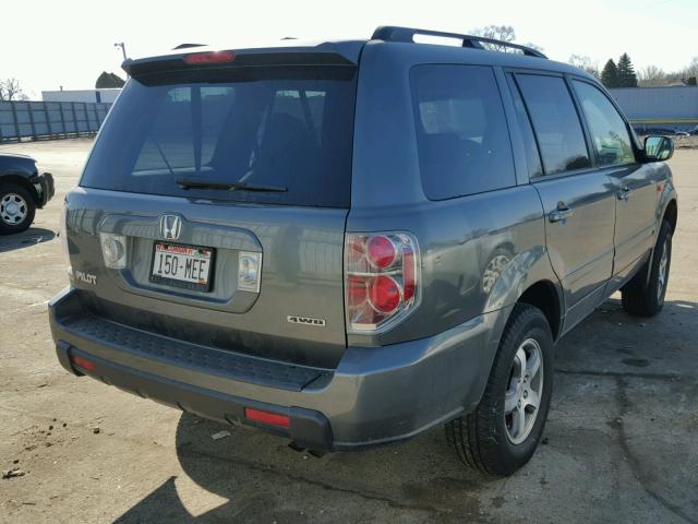 5FNYF18517B001564 - 2007 HONDA PILOT EXL GRAY photo 4