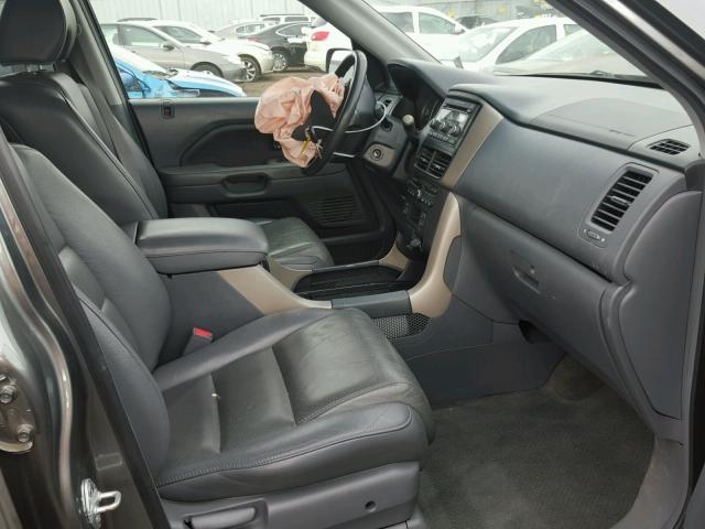 5FNYF18517B001564 - 2007 HONDA PILOT EXL GRAY photo 5