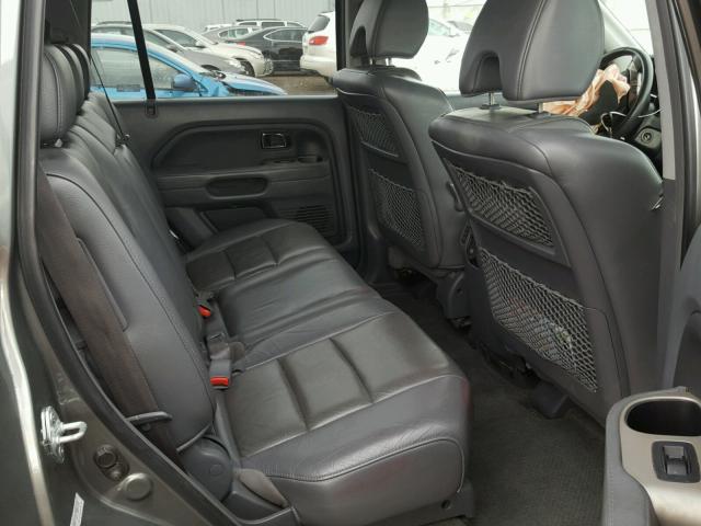 5FNYF18517B001564 - 2007 HONDA PILOT EXL GRAY photo 6