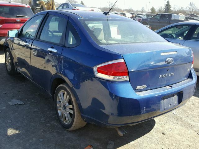 1FAHP35NX8W199643 - 2008 FORD FOCUS SE BLUE photo 3