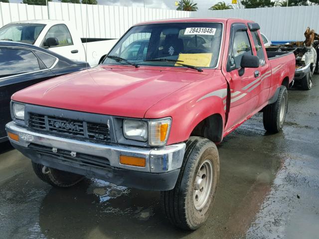 JT4VN13G0M5046149 - 1991 TOYOTA PICKUP 1/2 RED photo 2