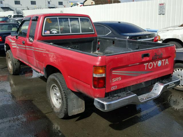 JT4VN13G0M5046149 - 1991 TOYOTA PICKUP 1/2 RED photo 3