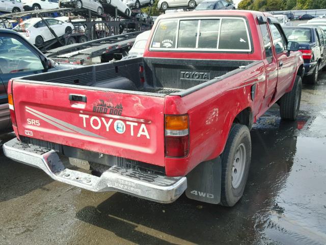 JT4VN13G0M5046149 - 1991 TOYOTA PICKUP 1/2 RED photo 4