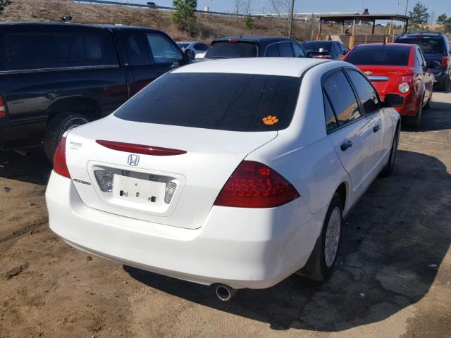 1HGCM56137A088210 - 2007 HONDA ACCORD VAL WHITE photo 4